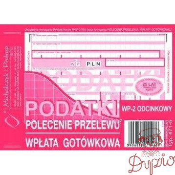 471-5 Podatki Polecenie Przelewu A6 80 kartek Michalczyk i Prokop
