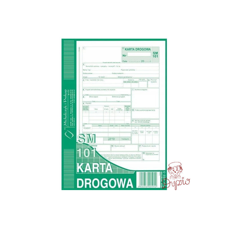802-3 Karta drogowa A5 80 kartek Michalczyk i Prokop
