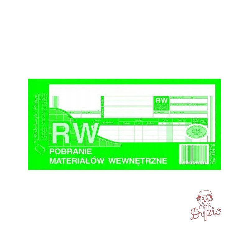 354-8 RW pobranie materiałów wewnętrzne 1/3A4 80 kartek Michalczyk i Prokop