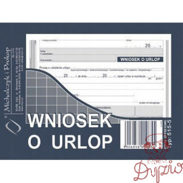 515-5 Wniosek o urlop MICHALCZYK&PROKOP A6 40 kartek