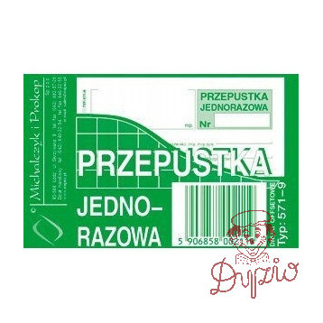 571-9 PJ Przepust.jednor.A7(80 MICHALCZYK I PROKOP