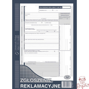 601-1 Zgłoszenie reklamacji MICHALCZYK&PROKOP A4 40 kartek