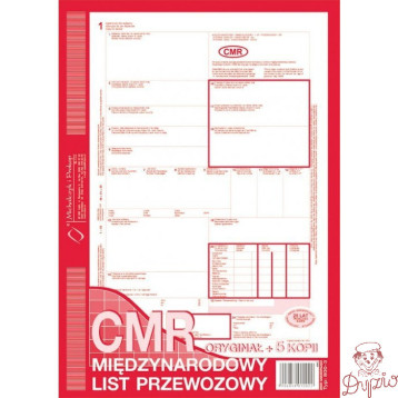 800-3 CMR A4 78kartek 1+5 międzynarodowy list przewozowy MICHALCZYK