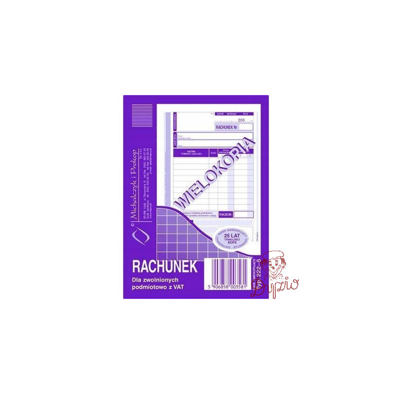 222-5 Rachunek A6 (pion) wielokopia 80k Michalczyk i Prokop