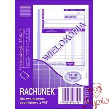 222-5 Rachunek A6 (pion) wielokopia 80k Michalczyk i Prokop