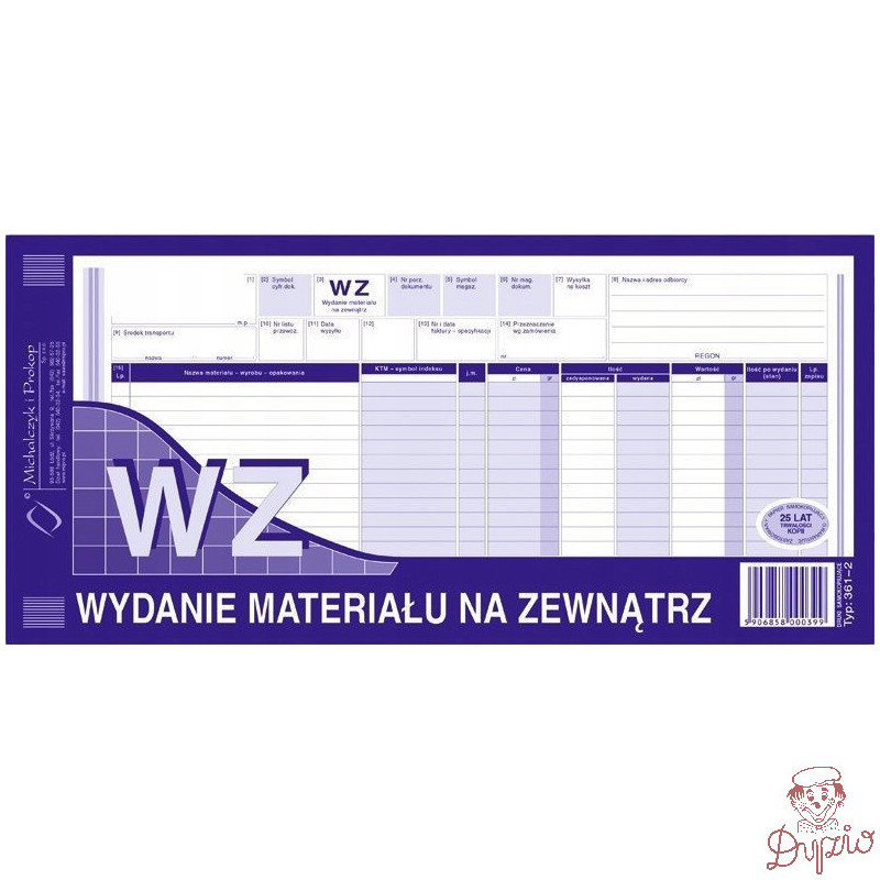 361-2 WZ wydanie materiałów na zewnątrz 1/3A3 80 kartek MICHALCZYK
