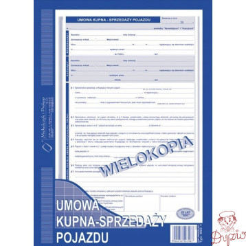 650-1 Umowa kupna - sprzedaży pojazdu MICHALCZYK&PROKOP A4 40 kartek