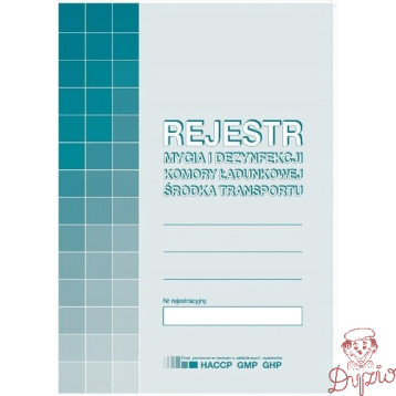 H-91-3 Rejestr mycia i dezynfekcji komory ładunkowej MICHALCZYK