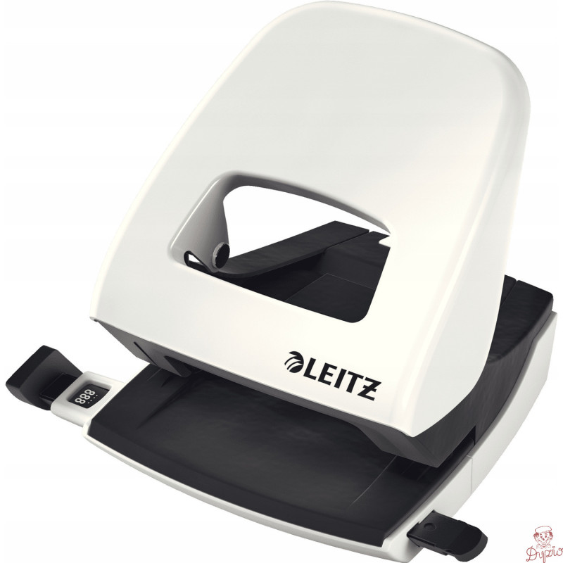 Dziurkacz 5008 LEITZ WOW metaliczny biały perłowy 30 kartek 10 lat gwarancji 50081001