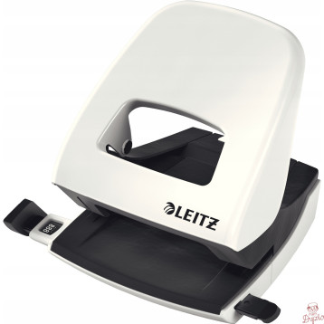 Dziurkacz 5008 LEITZ WOW metaliczny biały perłowy 30 kartek 10 lat gwarancji 50081001