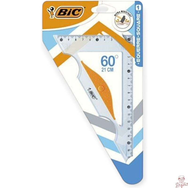 Ekierka prostokątna przezroczysta 17cm, 60 stopni 9926541 BIC