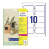 Zawieszki foliowe (10 arkuszy) 90x50mm ścięte narożniki Quick&Clean T3002-10 AVERY ZWECKFORM