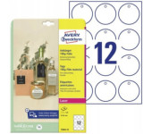 Zawieszki foliowe (10 arkuszy) śr.60mm okrągłe Quick&Clean T3004-10 AVERY ZWECKFORM