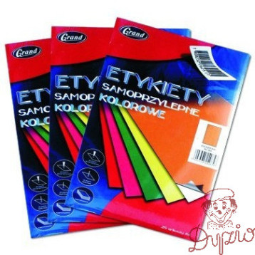 Etykieta samoprzylepna A4 GRAND zielona 063 (25ark) 150-1064