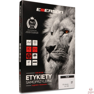 Etykiety A4 białe (100ark) 70 30mm nr.008 EMERSON eta4070x030w