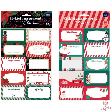 Etykiety na prezenty 20szt. CHRISTMAS INTERDRUK
