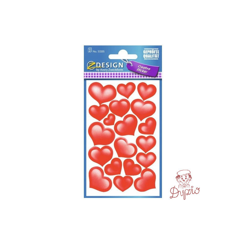 Naklejki kreatywne Z-DESIGN SERCA-papier błyszczący 53205 ZF AVERY ZWECKFORM
