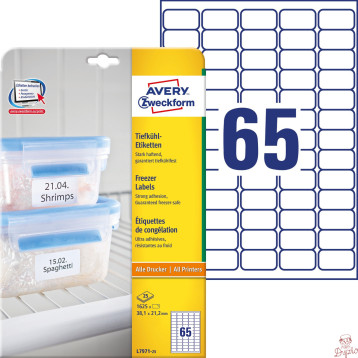 Etykieta ZF 38,1x21,2mm biała (25ark) L7971-25 AVERY ZWECKFORM
