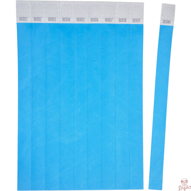 Opaski na rękę 256x19mm (50 arkuszy || 500 opasek) neonowe niebieskie TYVBL-50 AVERY