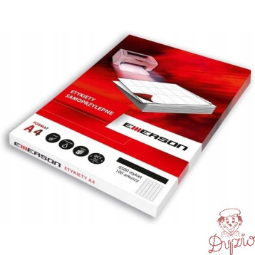 Etykiety A4 białe (100ark) 105x37mm nr.023 EMERSON eta4105x037