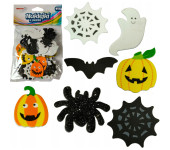 Naklejki z pianki HALLOWEEN dynie, duchy, koty,pajęczyny, nietoperze (40 szt.) PVH3 BREWIS