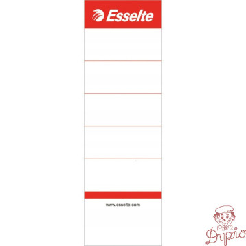 Etykiety grzbietowe do segregatorów 75mm (szerokość 50mm) białe 10sztuk 810801 ESSELTE