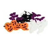 Naklejki z pianki HALLOWEEN dynie, duchy, koty,pajęczyny, nietoperze (40 szt.) PVH1 BREWIS