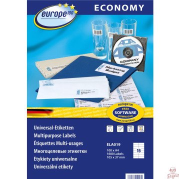 Etykiety ECONOMY A4 białe 105x37mm ELA019 AVERY ZWECKFORM