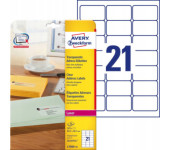 Etykiety A4 przezroczyste (25 arkuszy) 63.5x38mm L7560-25 AVERY ZWECKFORM