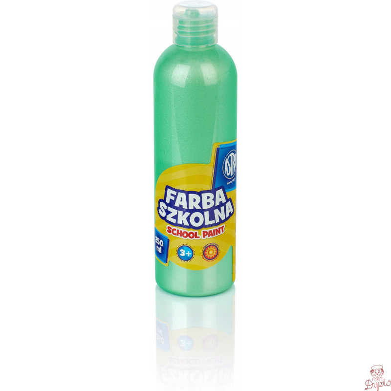 Farba plakatowa szkolna 250ml perłowa zielona 301217037 ASTRA