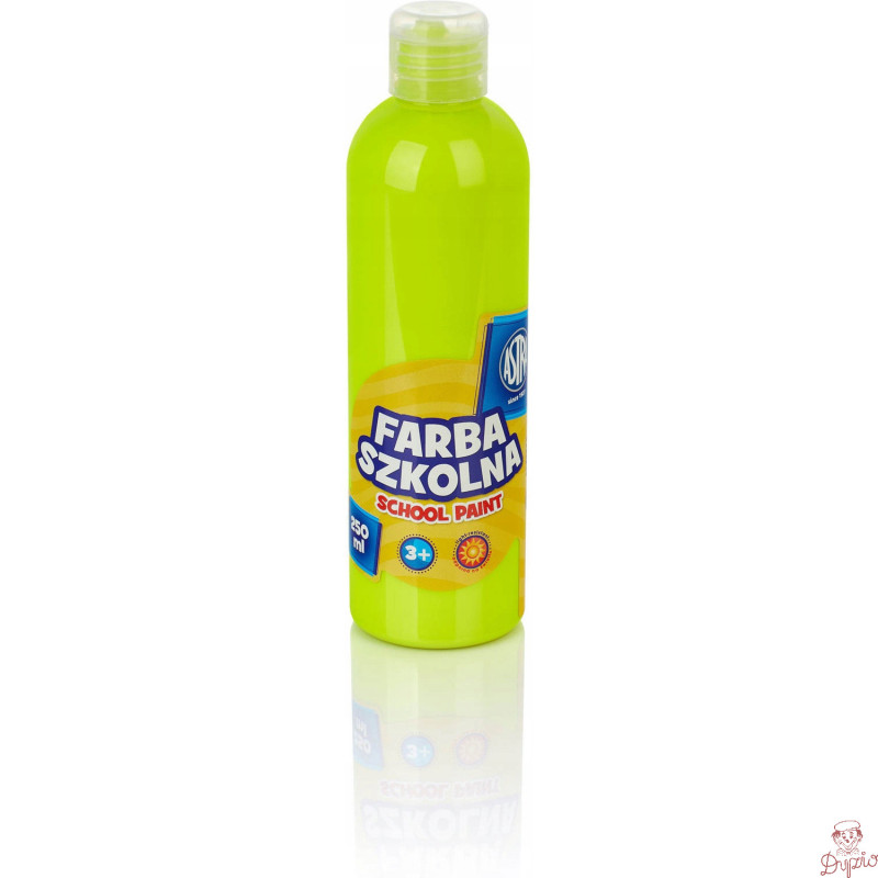 Farba plakatowa szkolna 250ml fluorescencyjna cytrynowa żółta 301217029 ASTRA