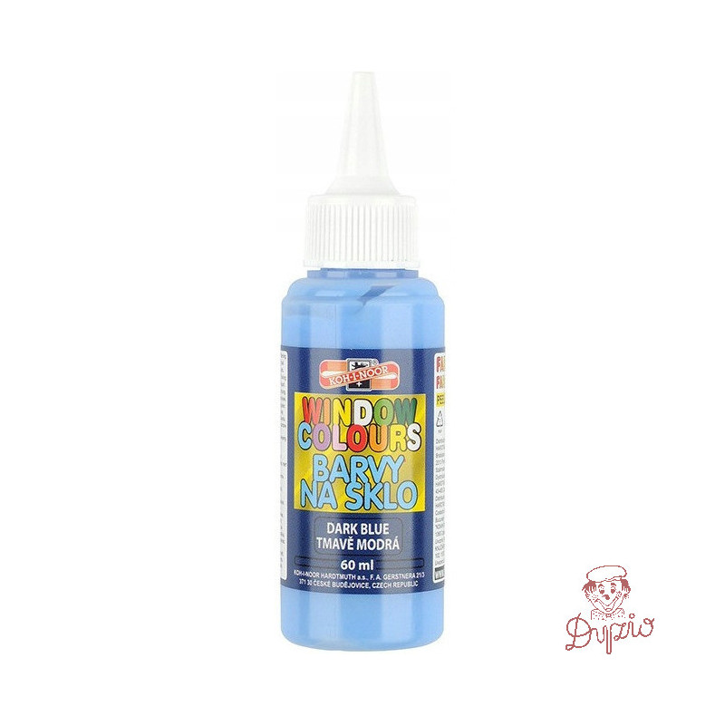 Farba witrażowa 60ml ciemno niebieska 9742009 KOH-I-NOOR