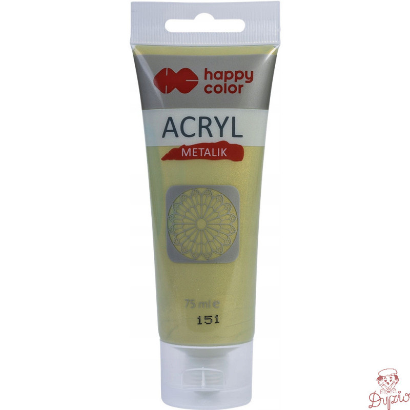 Farba akrylowa 75ml zielone złoto metal HA 7370 0075-151 HAPPY COLOR