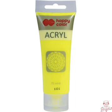 Farba akrylowa 75ml żółta fluo HA 7370 0075-101 Happy Color