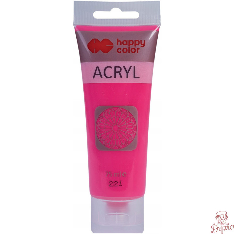 Farba akrylowa 75ml różowa fluo HA 7370 0075-221 Happy Color
