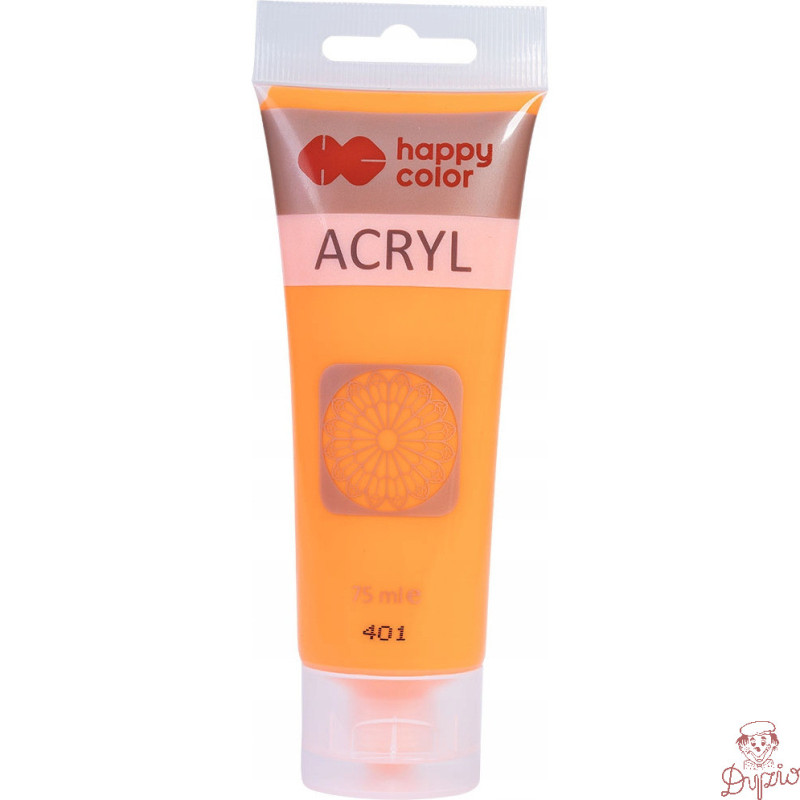 Farba akrylowa 75ml pomarańczowa fluo HA 7370 0075-401 Happy Color