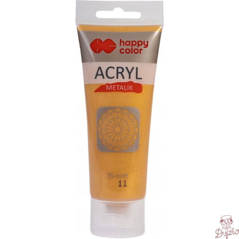 Farba akrylowa 75ml.złota HA 7370 0075-11 Happy Color
