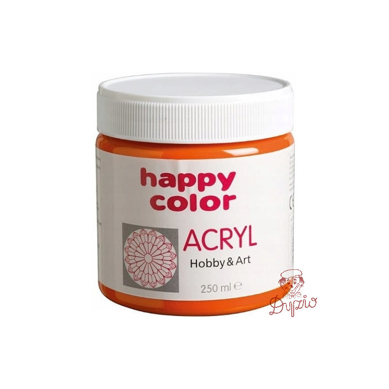 Farba akrylowa 250ml pomarańczowa HA 7370 0250-4 Happy Color