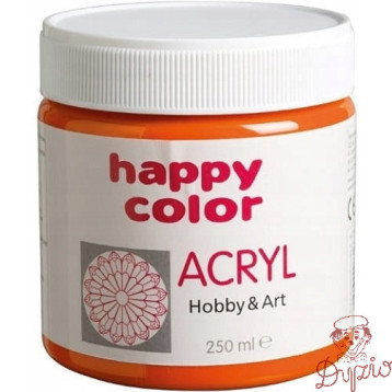 Farba akrylowa 250ml pomarańczowa HA 7370 0250-4 Happy Color