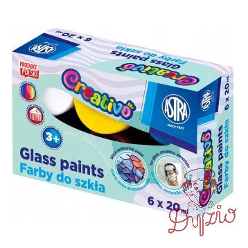 Farby do szkła 6kol. x 20ml 301124006 ASTRA