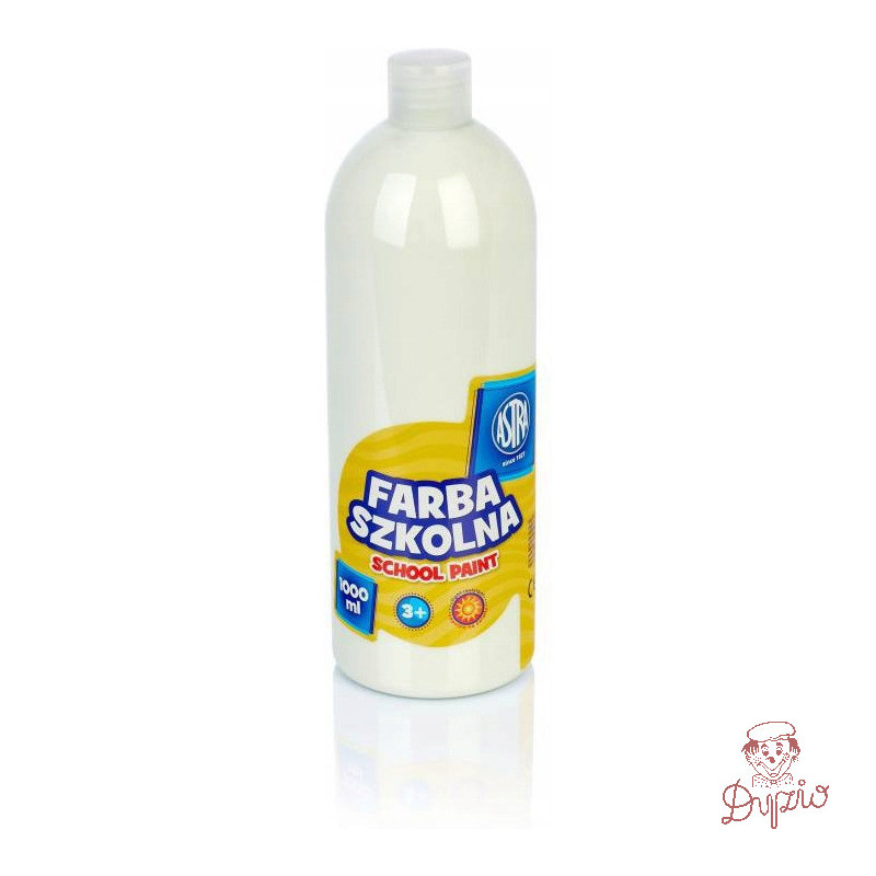 Farba plakatowa szkolna 1000ml biała 301217046 ASTRA