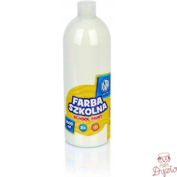 Farba plakatowa szkolna 1000ml biała 301217046 ASTRA