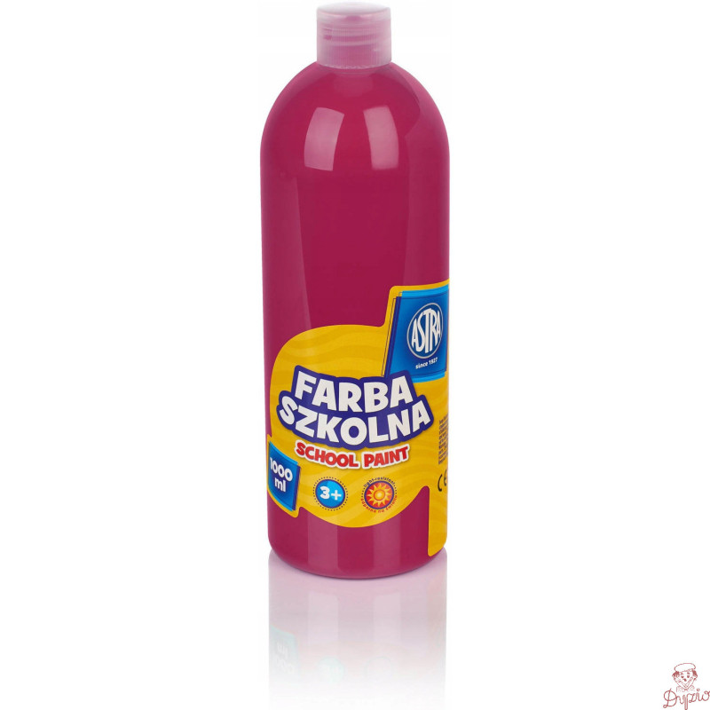 Farba plakatowa szkolna 1000ml różowa 301217050 ASTRA