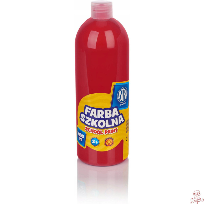 Farba plakatowa szkolna 1000ml czerwona 301217049 ASTRA