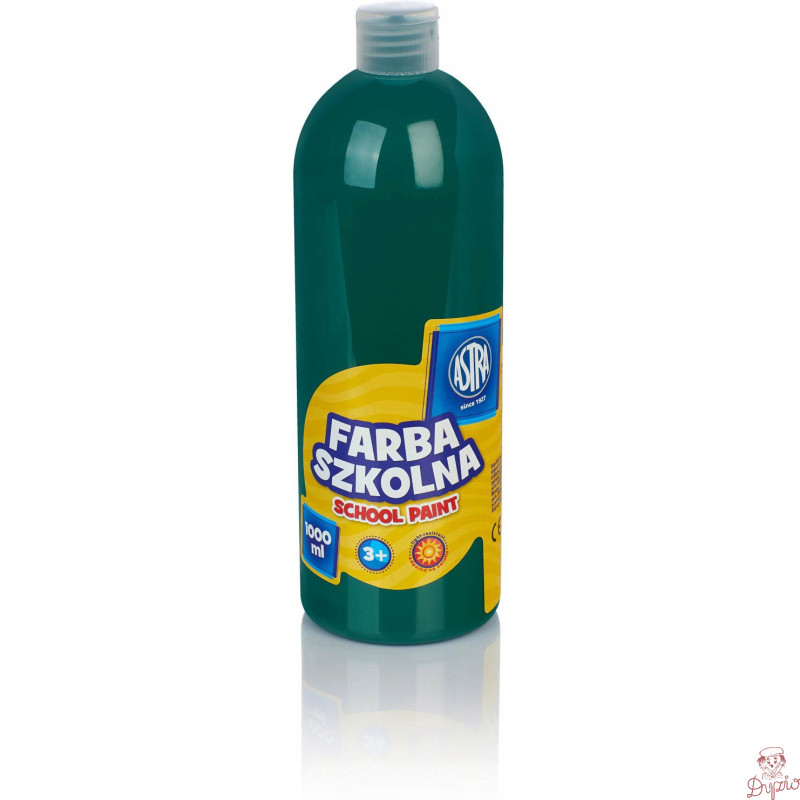 Farba plakatowa szkolna 1000ml ciemna zielona 301217052 ASTRA