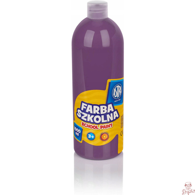Farba plakatowa szkolna 1000ml śliwkowa fioletowa 301217065 ASTRA