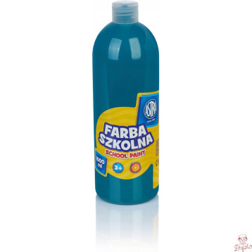 Farba plakatowa szkolna 1000ml turkusowa 301217064 ASTRA