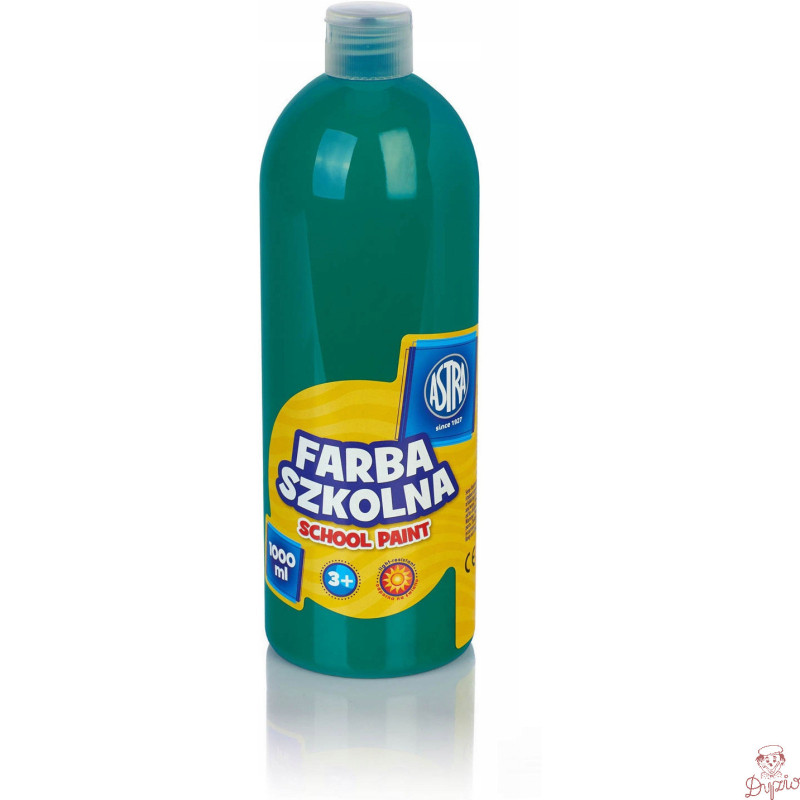 Farba plakatowa szkolna 1000ml szmaragdowa 301217063 ASTRA
