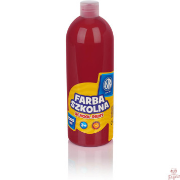 Farba plakatowa szkolna 1000ml czerwona ciemna 301217044 ASTRA