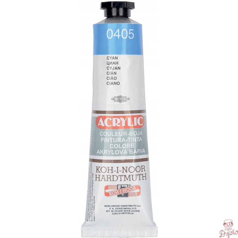 Farba akrylowa 162710 cyan 0405 40ml.KOH-I-NOOR